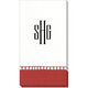 Red Border Design Your Own Caspari Guest Towels Image 4 of 4